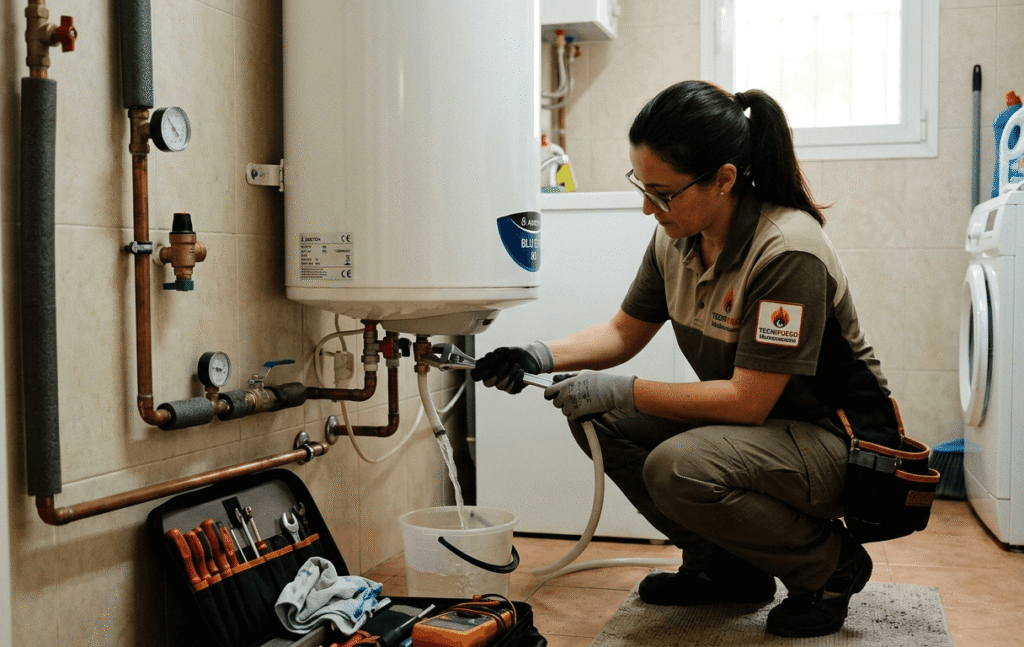 Mantenimiento preventivo de un termo o calentador de agua
